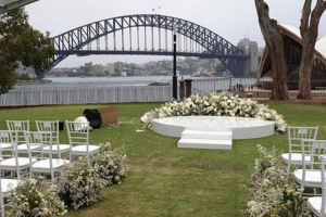 White Vinyl Ceremony Stage